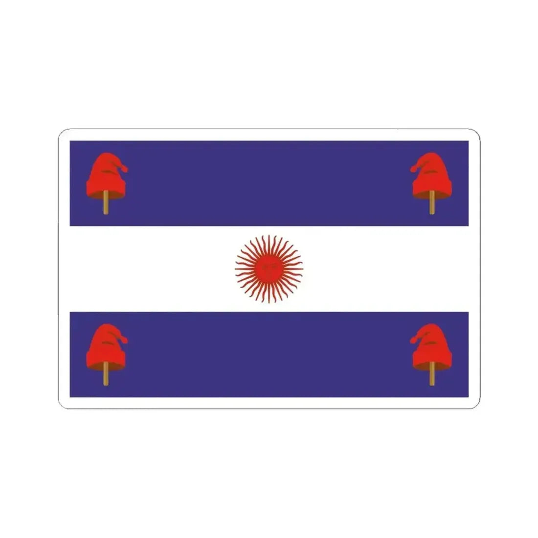 Flag of Argentina 1840 (Argentina) STICKER Vinyl Kiss-Cut Decal 6 Inch White - The Sticker Space