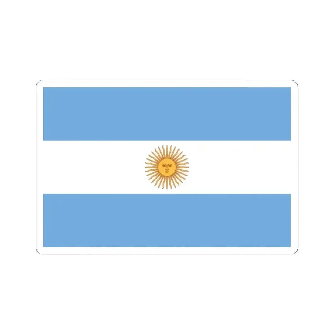 Flag of Argentina 1861-2010 (Argentina) STICKER Vinyl Kiss-Cut Decal 2 Inch White - The Sticker Space