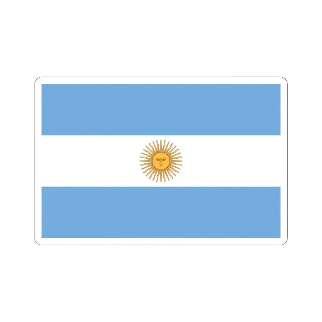Flag of Argentina 1861-2010 (Argentina) STICKER Vinyl Kiss-Cut Decal 3 Inch White - The Sticker Space