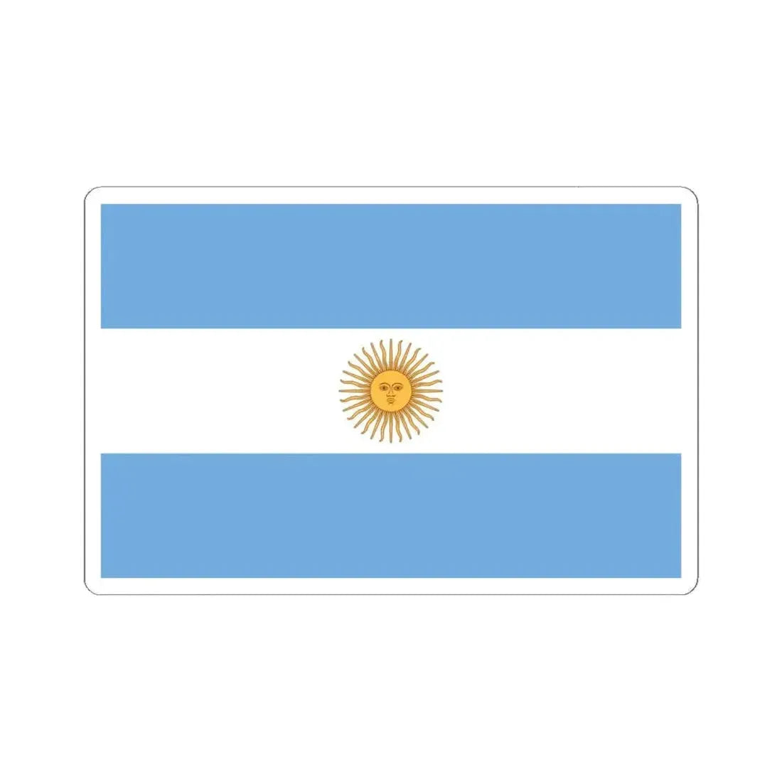 Flag of Argentina 1861-2010 (Argentina) STICKER Vinyl Kiss-Cut Decal 4 Inch White - The Sticker Space