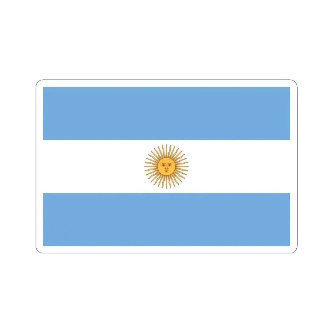 Flag of Argentina 1861-2010 (Argentina) STICKER Vinyl Kiss-Cut Decal 6 Inch White - The Sticker Space