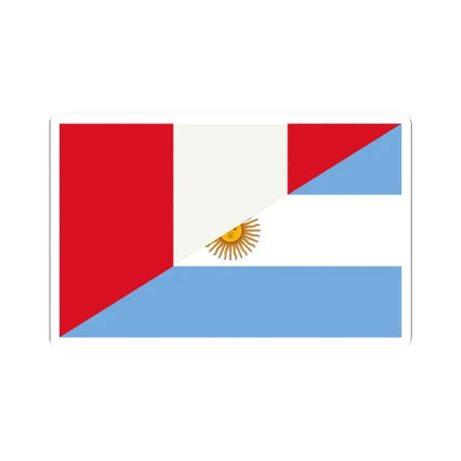 Flag of Argentina and Peru (Peru) STICKER Vinyl Kiss-Cut Decal 2 Inch White - The Sticker Space