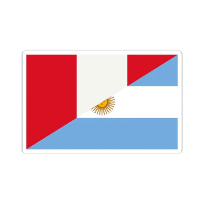 Flag of Argentina and Peru (Peru) STICKER Vinyl Kiss-Cut Decal 3 Inch White - The Sticker Space