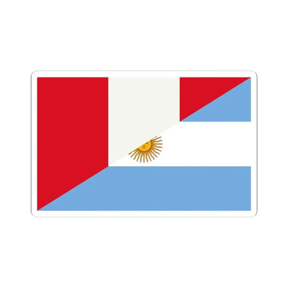 Flag of Argentina and Peru (Peru) STICKER Vinyl Kiss-Cut Decal 4 Inch White - The Sticker Space