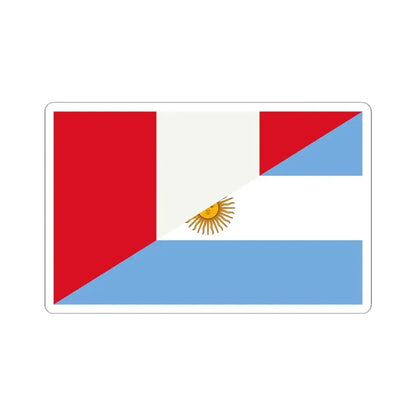 Flag of Argentina and Peru (Peru) STICKER Vinyl Kiss-Cut Decal 6 Inch White - The Sticker Space