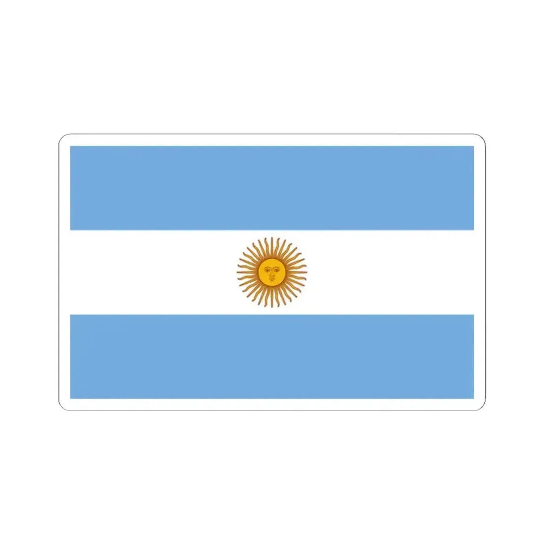 Flag of Argentina (Argentina) STICKER Vinyl Kiss-Cut Decal 2 Inch White - The Sticker Space