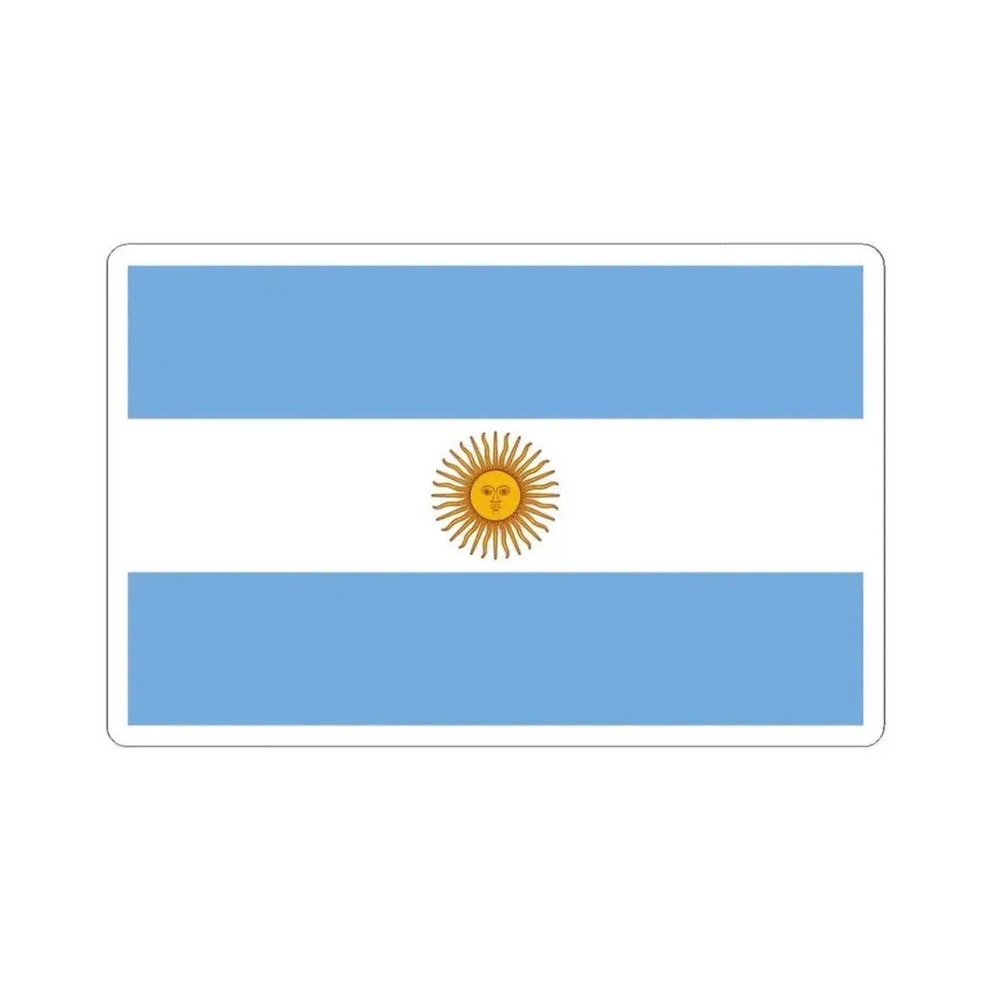 Flag of Argentina (Argentina) STICKER Vinyl Kiss-Cut Decal 3 Inch White - The Sticker Space