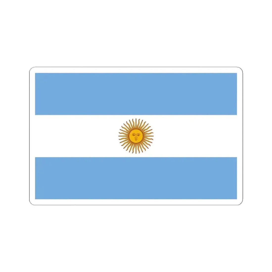 Flag of Argentina (Argentina) STICKER Vinyl Kiss-Cut Decal 4 Inch White - The Sticker Space