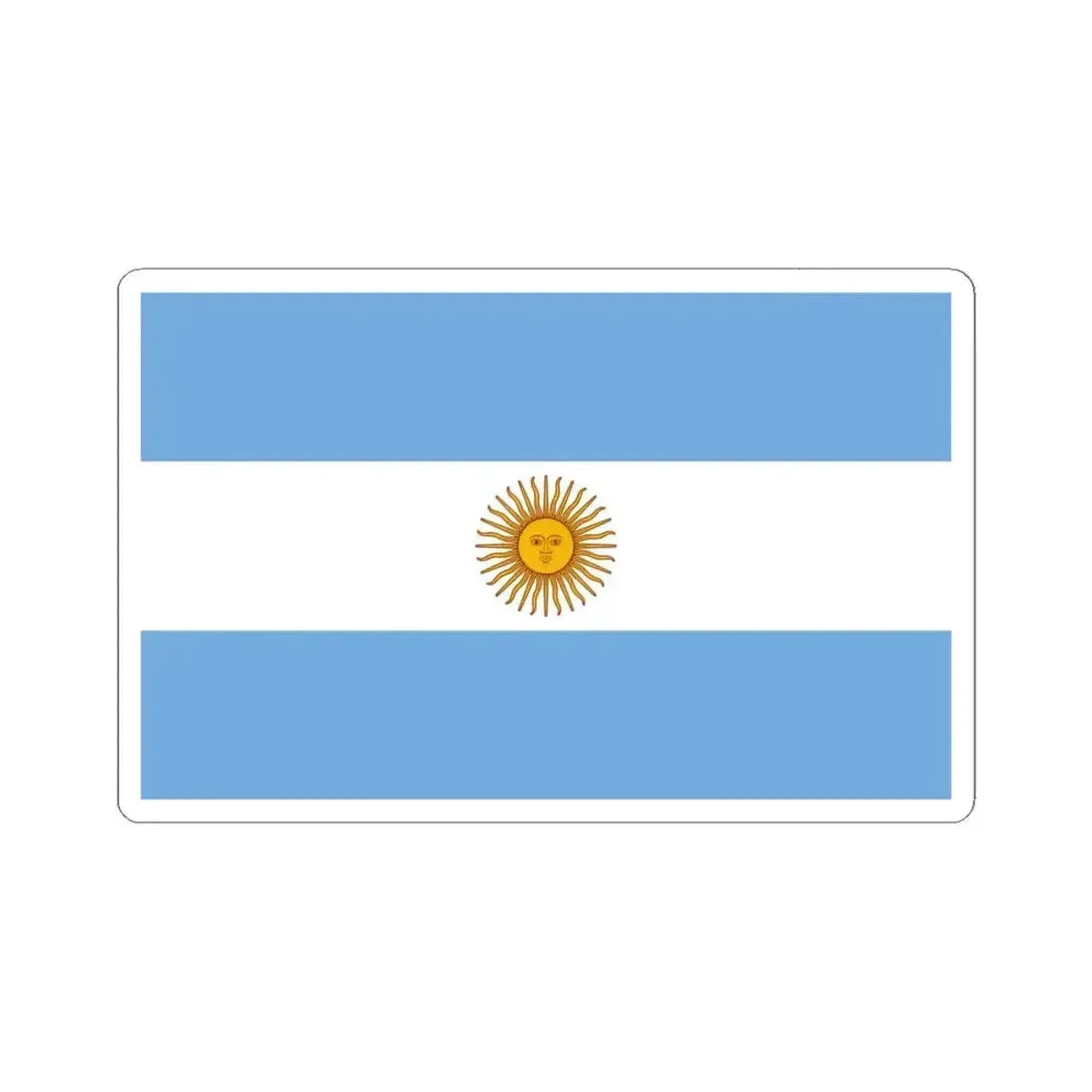 Flag of Argentina (Argentina) STICKER Vinyl Kiss-Cut Decal 6 Inch White - The Sticker Space