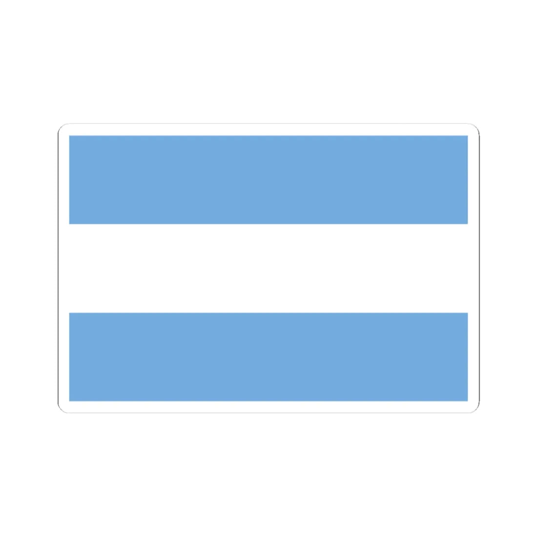 Flag of Argentina civil 3-2 (Argentina) (Coat of Arms) STICKER Vinyl Kiss-Cut Decal 3 Inch White - The Sticker Space