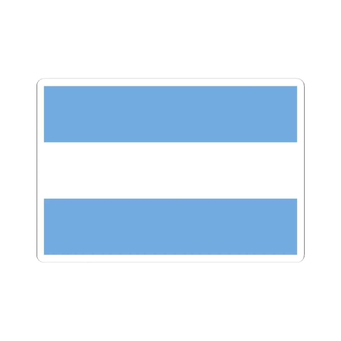 Flag of Argentina civil 3-2 (Argentina) (Coat of Arms) STICKER Vinyl Kiss-Cut Decal 4 Inch White - The Sticker Space