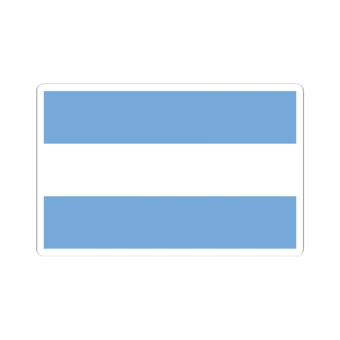 Flag of Argentina civil (Argentina) (Coat of Arms) STICKER Vinyl Kiss-Cut Decal 3 Inch White - The Sticker Space