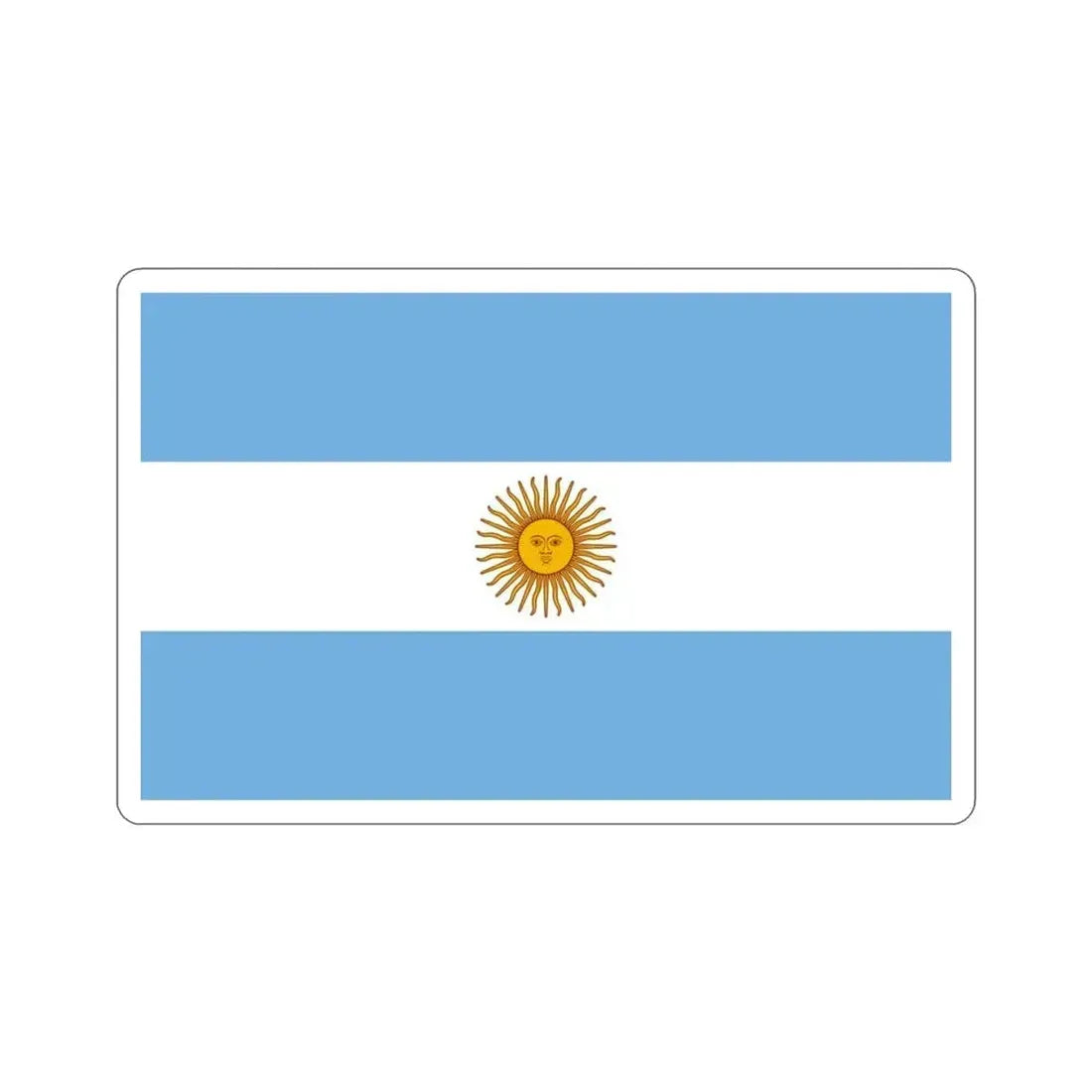 Flag of Argentina STICKER Vinyl Die-Cut Decal 3 Inch - The Sticker Space