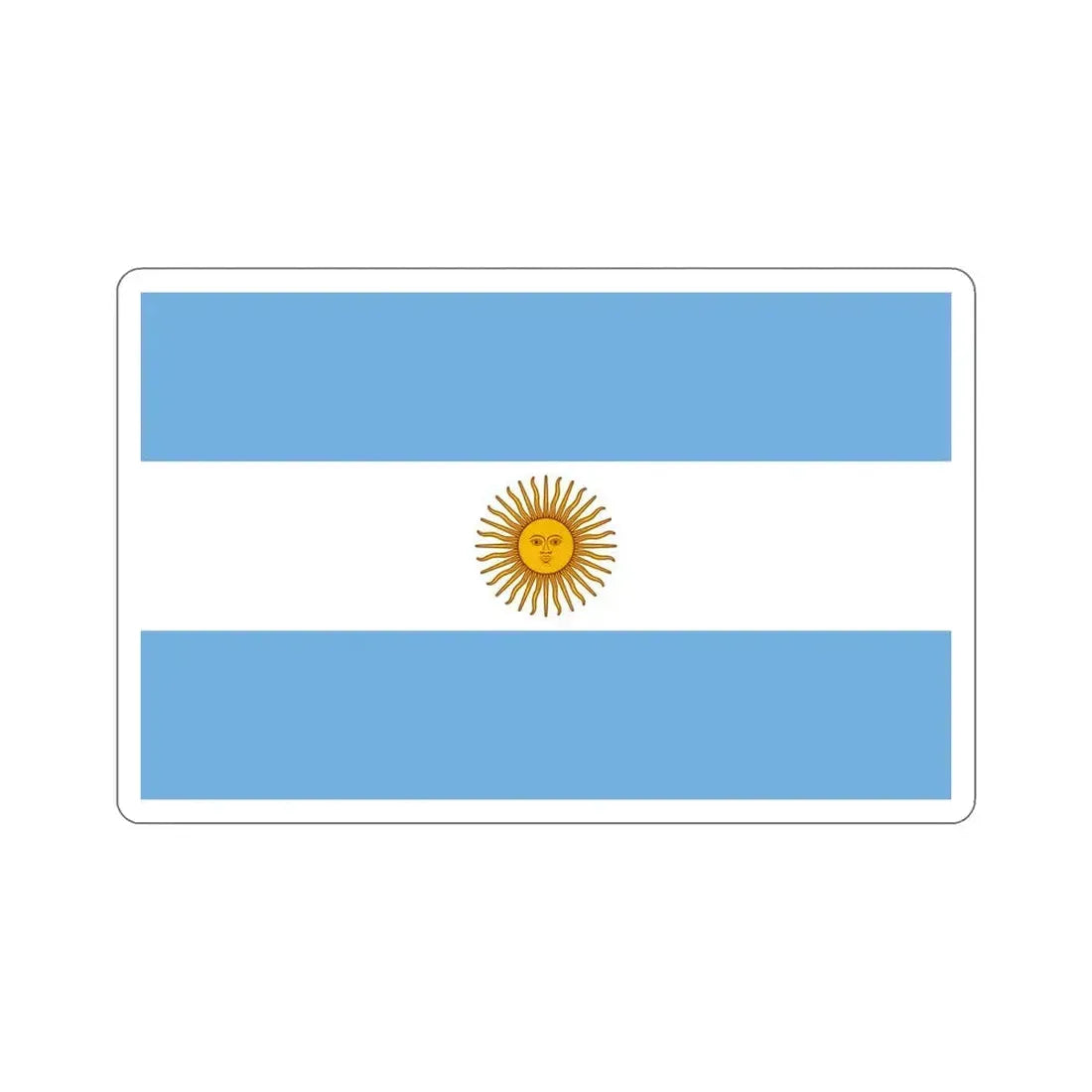 Flag of Argentina STICKER Vinyl Die-Cut Decal 5 Inch - The Sticker Space