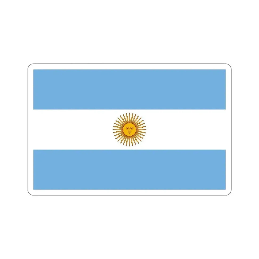 Flag of Argentina STICKER Vinyl Die-Cut Decal 6 Inch - The Sticker Space