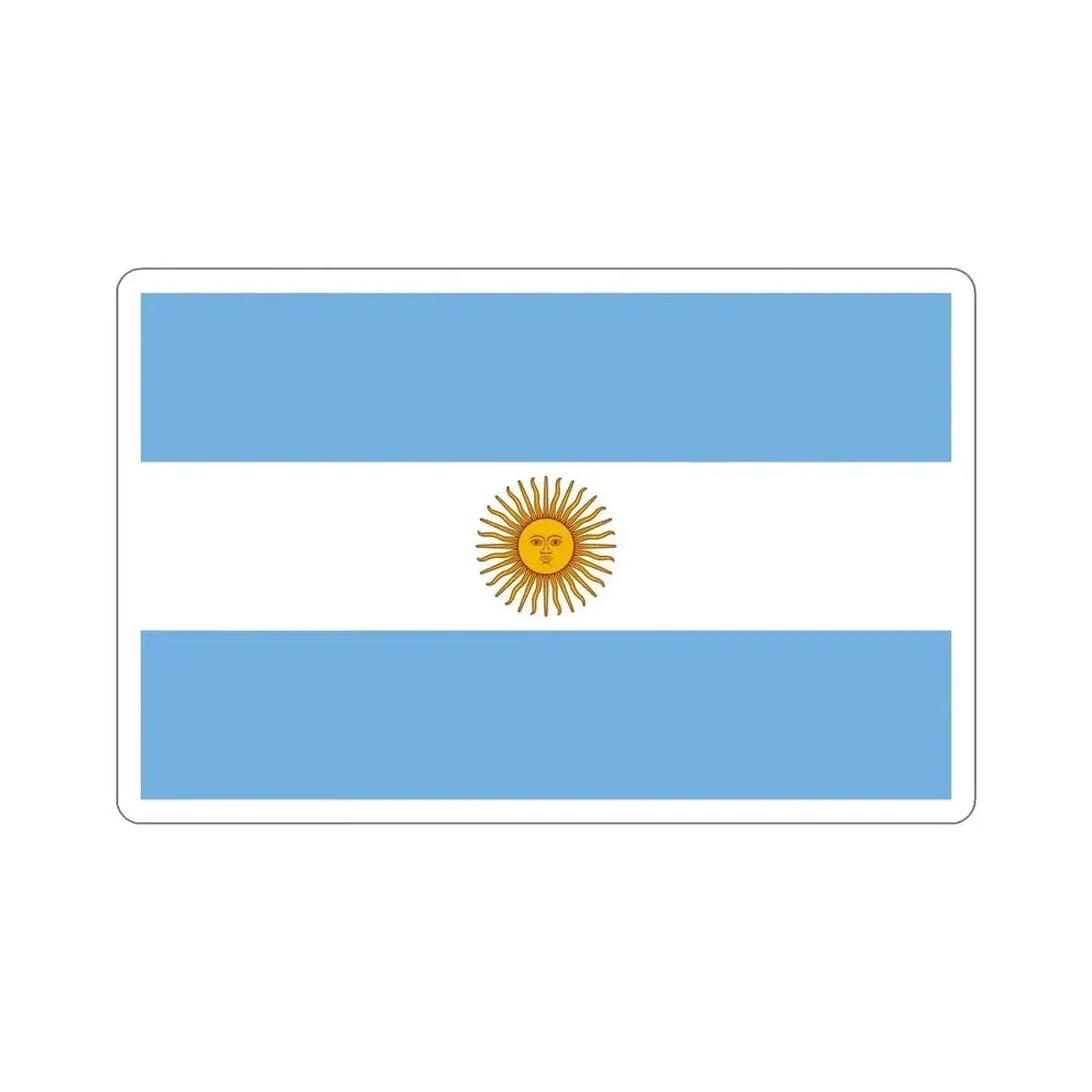 Flag of Argentina STICKER Vinyl Die-Cut Decal - The Sticker Space
