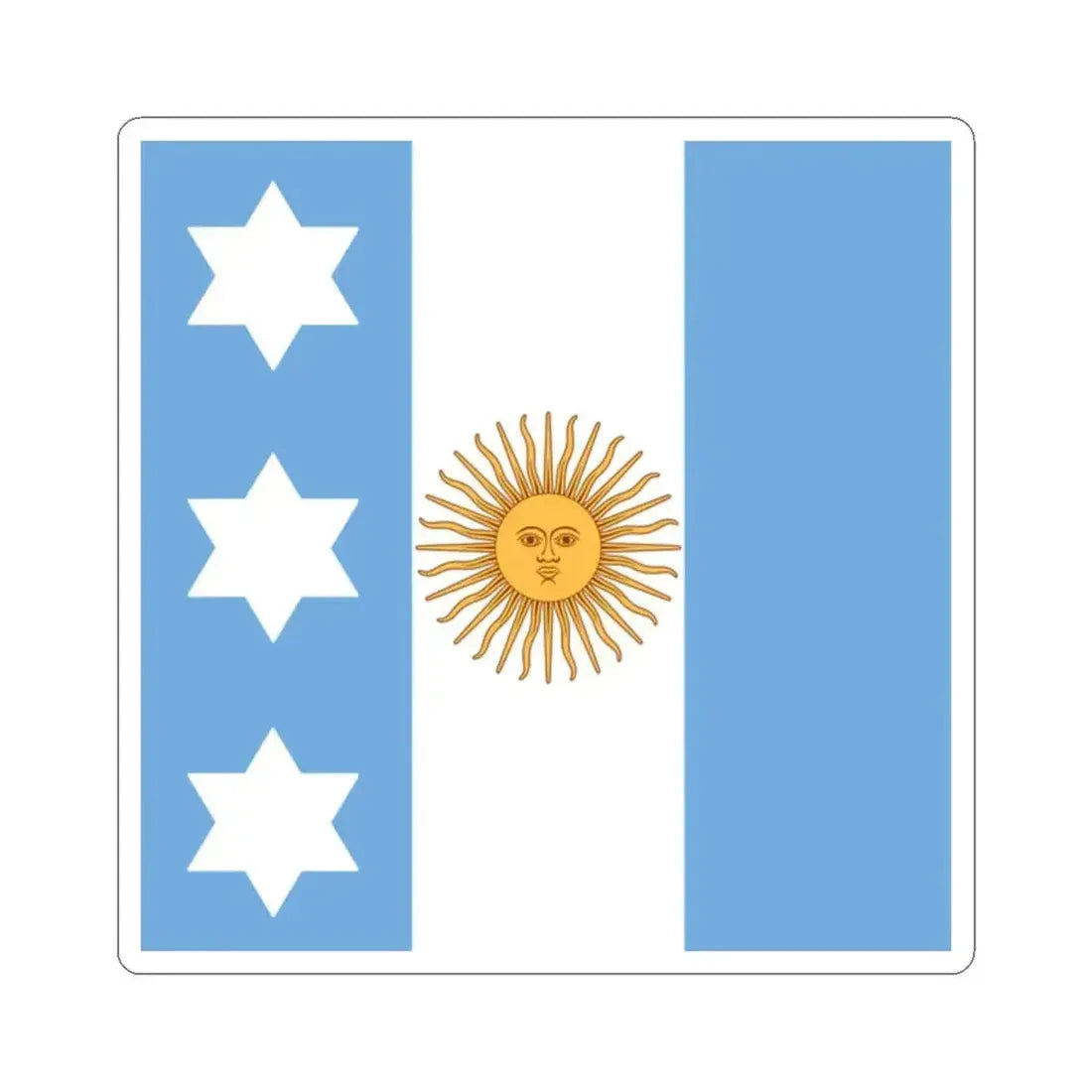 Flag of Argentine Admiral 1894-1904 (Argentina) STICKER Vinyl Kiss-Cut Decal 2 Inch White - The Sticker Space