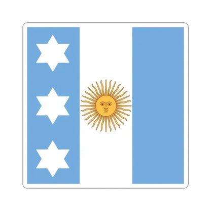 Flag of Argentine Admiral 1894-1904 (Argentina) STICKER Vinyl Kiss-Cut Decal 3 Inch White - The Sticker Space