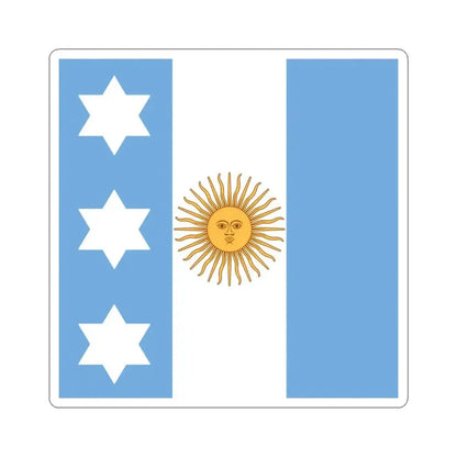 Flag of Argentine Admiral 1894-1904 (Argentina) STICKER Vinyl Kiss-Cut Decal 6 Inch White - The Sticker Space