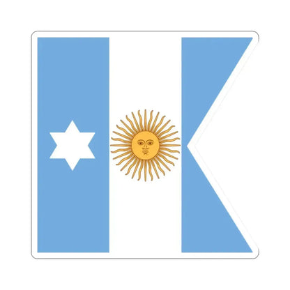 Flag of Argentine Captain Adjutant-General 1894-1904 (Argentina) STICKER Vinyl Kiss-Cut Decal 2 Inch White - The Sticker Space