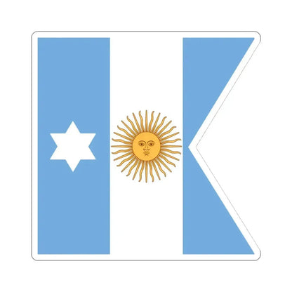 Flag of Argentine Captain Adjutant-General 1894-1904 (Argentina) STICKER Vinyl Kiss-Cut Decal 4 Inch White - The Sticker Space