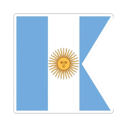 Flag of Argentine Captain in Command 1894-1904 (Argentina) STICKER Vinyl Kiss-Cut Decal 2 Inch White - The Sticker Space