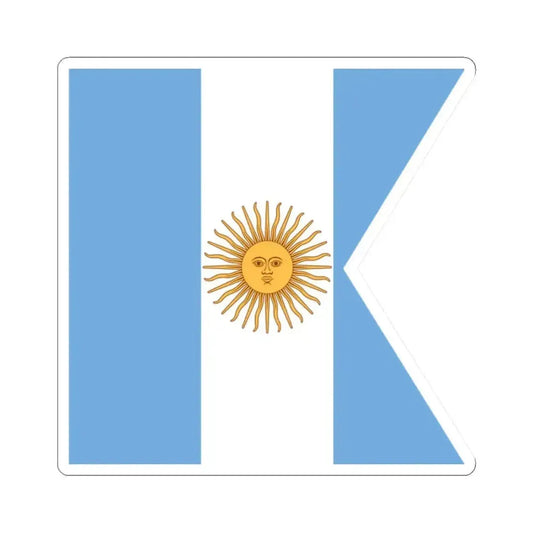 Flag of Argentine Captain in Command 1894-1904 (Argentina) STICKER Vinyl Kiss-Cut Decal 2 Inch White - The Sticker Space