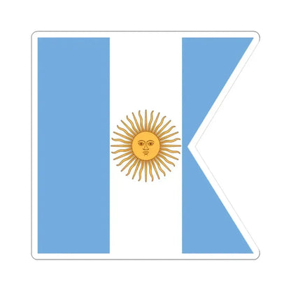 Flag of Argentine Captain in Command 1894-1904 (Argentina) STICKER Vinyl Kiss-Cut Decal 3 Inch White - The Sticker Space