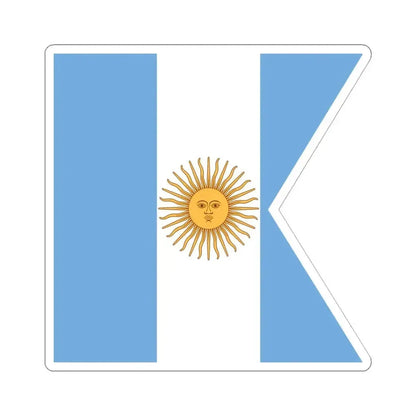 Flag of Argentine Captain in Command 1894-1904 (Argentina) STICKER Vinyl Kiss-Cut Decal 6 Inch White - The Sticker Space