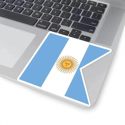 Flag of Argentine Captain in Command 1894-1904 (Argentina) STICKER Vinyl Kiss-Cut Decal - The Sticker Space