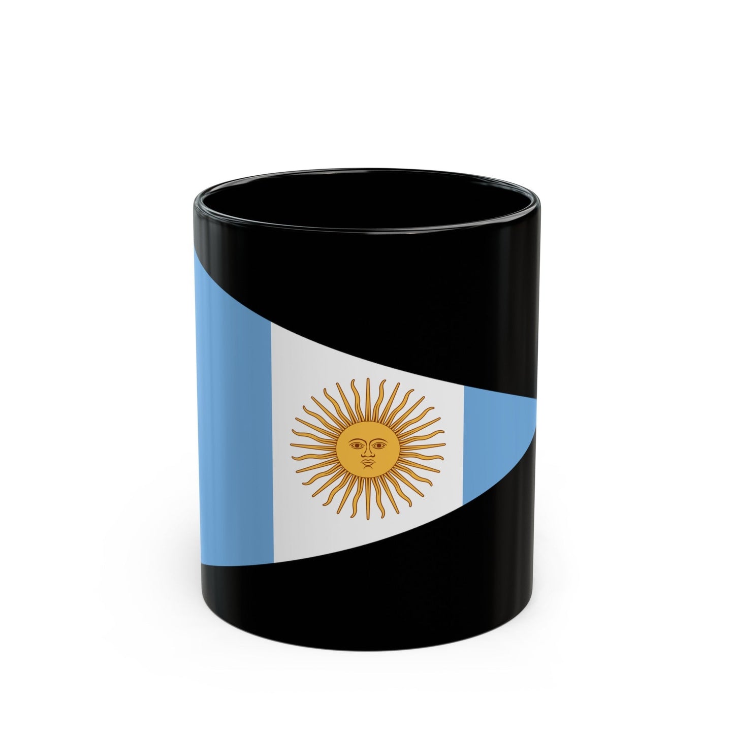 Flag of Argentine Commandante Superior 1894 to 1904 - Black Coffee Mug-11oz-The Sticker Space