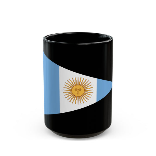 Flag of Argentine Commandante Superior 1894 to 1904 - Black Coffee Mug-15oz-The Sticker Space