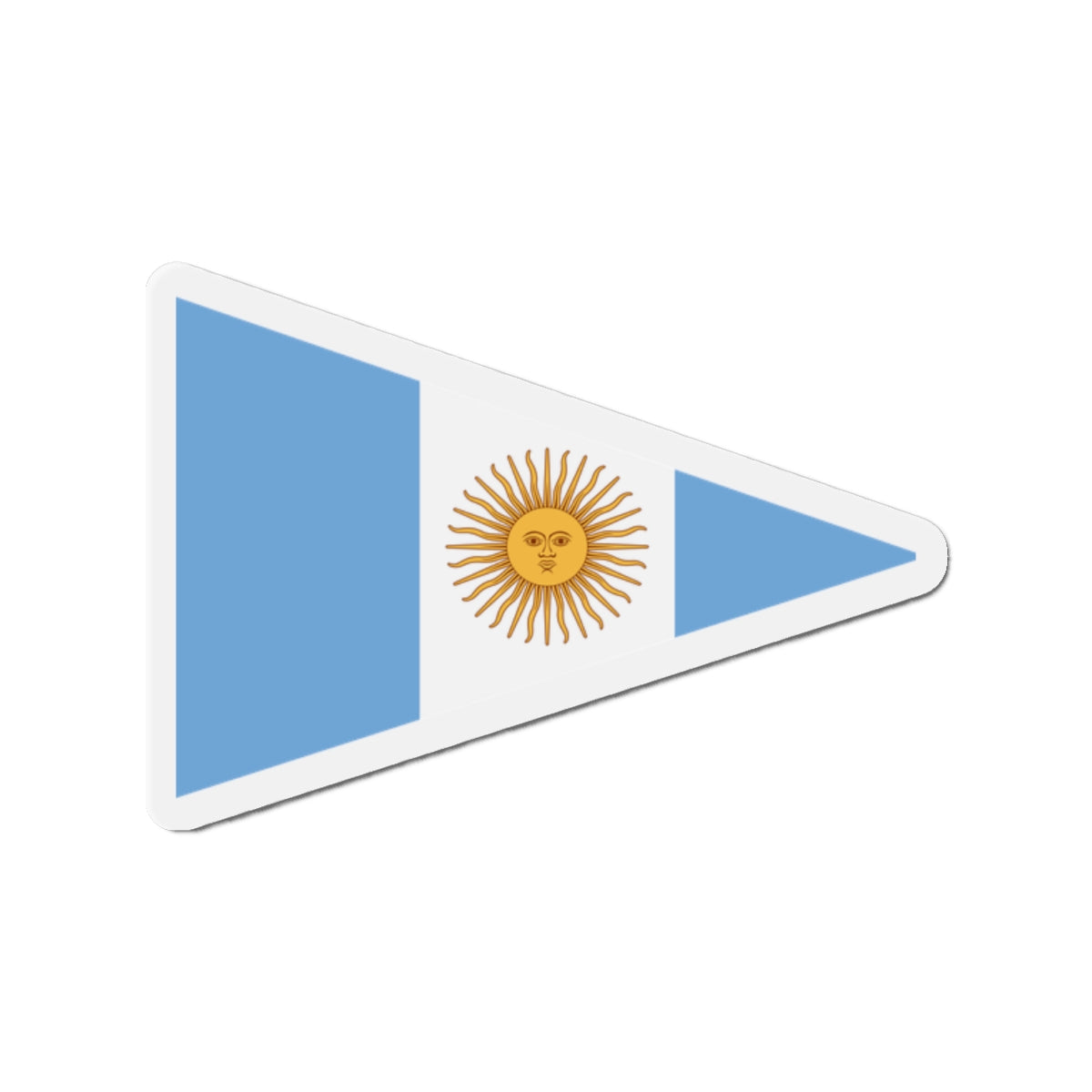 Flag of Argentine Commandante Superior 1894 to 1904 - Die-Cut Magnet-2" x 2"-The Sticker Space