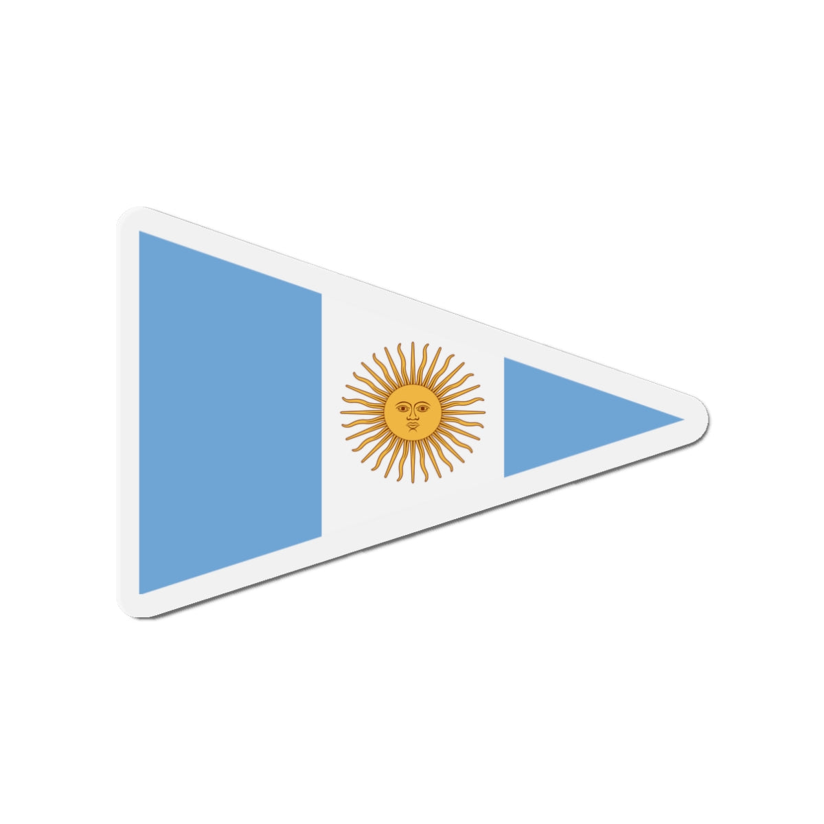 Flag of Argentine Commandante Superior 1894 to 1904 - Die-Cut Magnet-3" x 3"-The Sticker Space