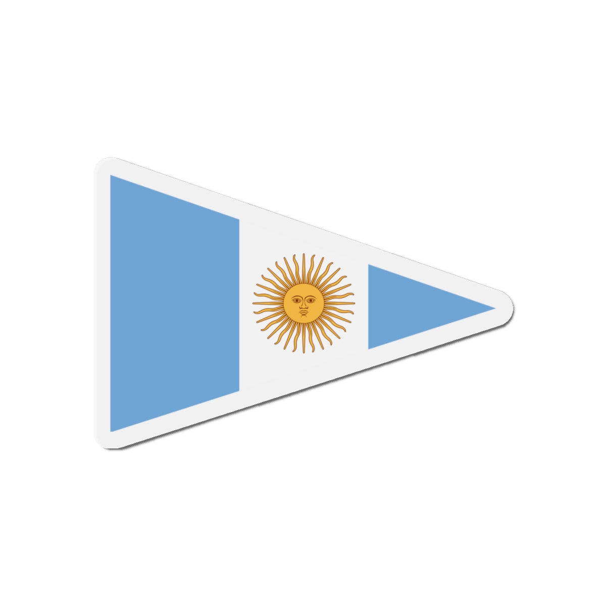 Flag of Argentine Commandante Superior 1894 to 1904 - Die-Cut Magnet-5" x 5"-The Sticker Space