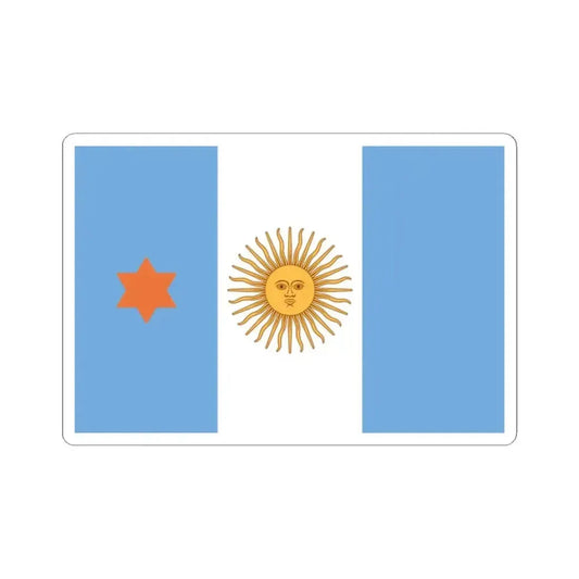 Flag of Argentine General de Brigada 1894-1904 (Argentina) STICKER Vinyl Kiss-Cut Decal 2 Inch White - The Sticker Space