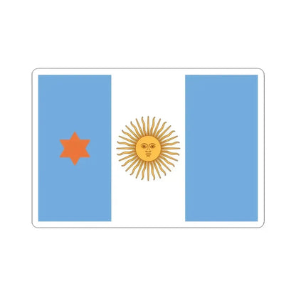 Flag of Argentine General de Brigada 1894-1904 (Argentina) STICKER Vinyl Kiss-Cut Decal 3 Inch White - The Sticker Space