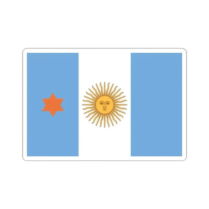 Flag of Argentine General de Brigada 1894-1904 (Argentina) STICKER Vinyl Kiss-Cut Decal 4 Inch White - The Sticker Space