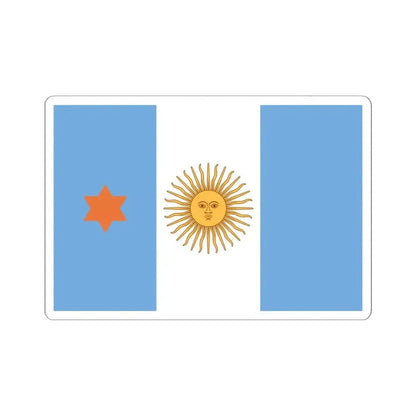 Flag of Argentine General de Brigada 1894-1904 (Argentina) STICKER Vinyl Kiss-Cut Decal 6 Inch White - The Sticker Space