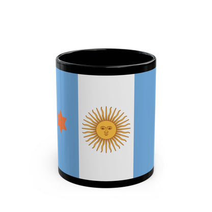 Flag of Argentine General de Brigada 1894 to 1904 - Black Coffee Mug-11oz-The Sticker Space