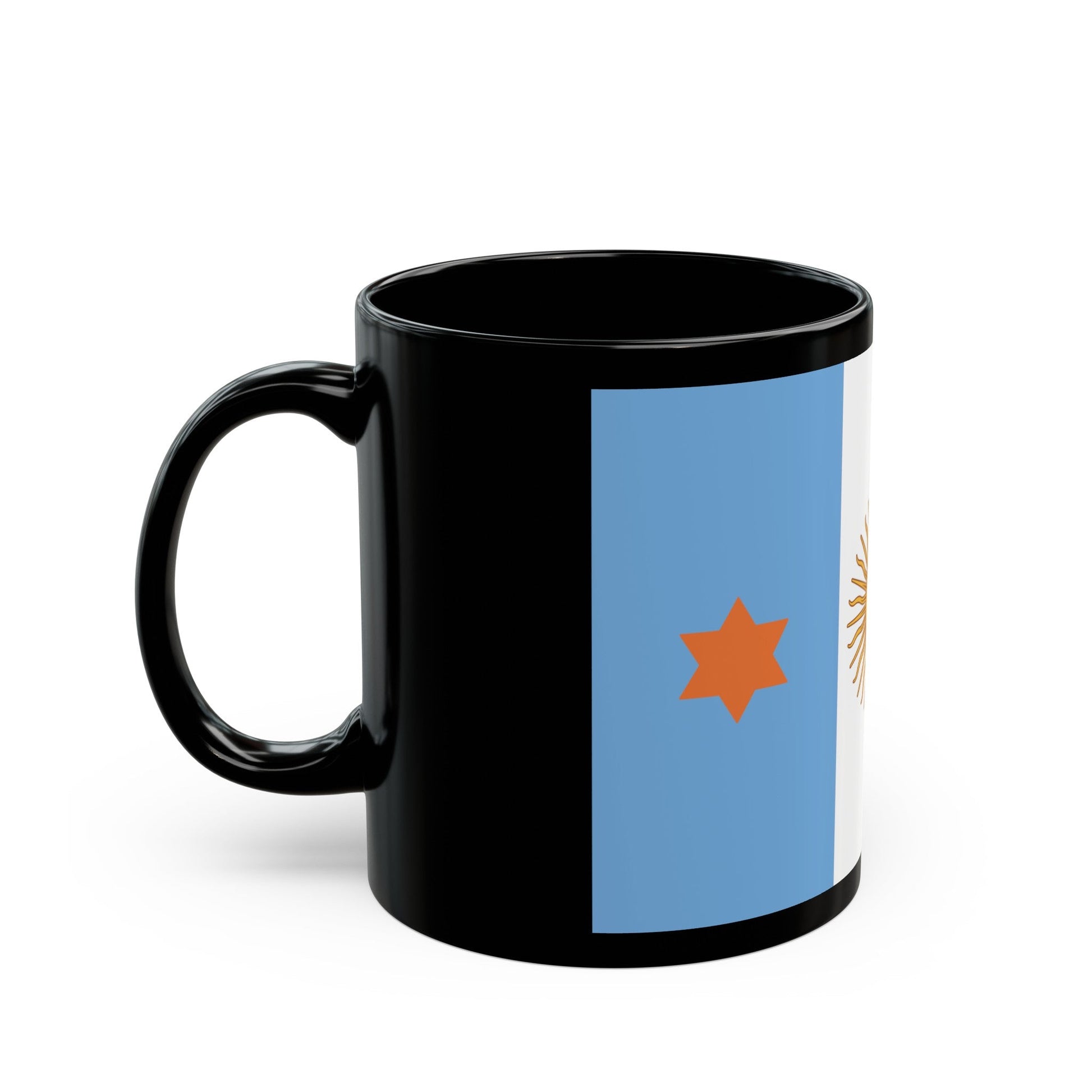 Flag of Argentine General de Brigada 1894 to 1904 - Black Coffee Mug-The Sticker Space