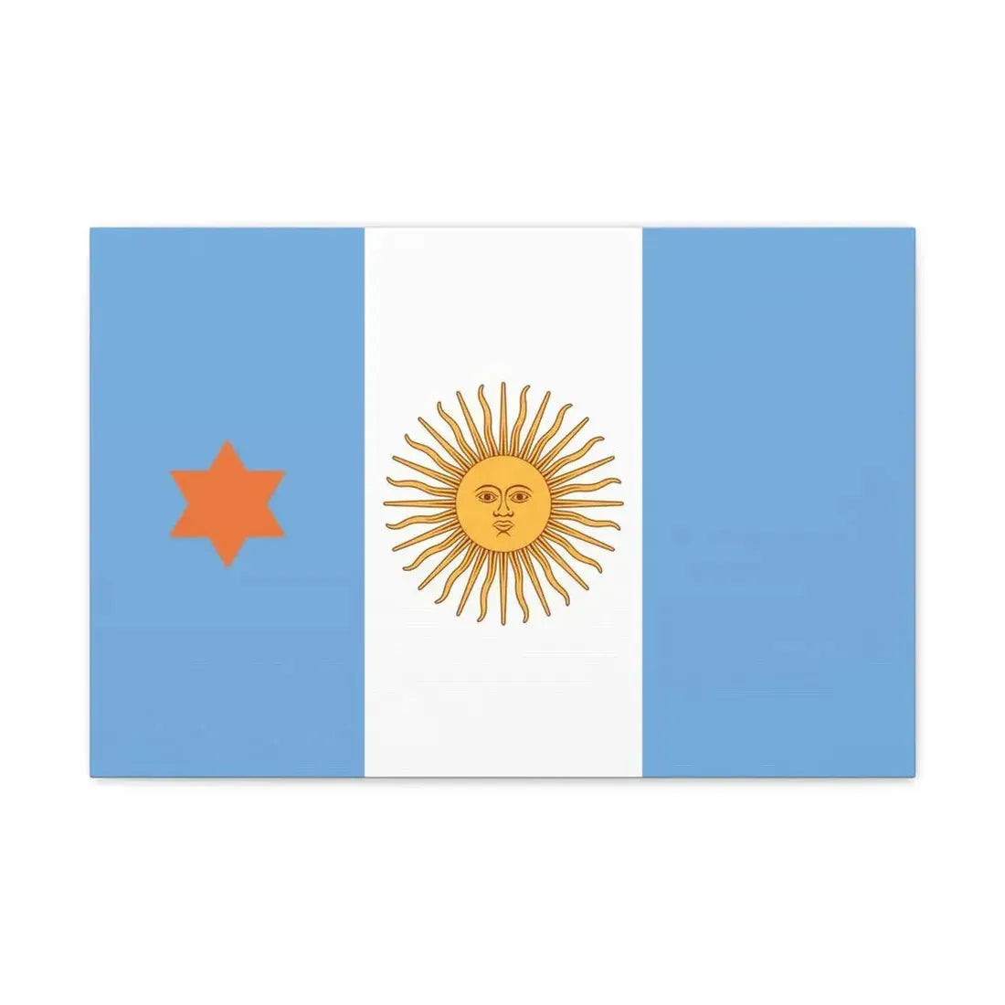 Flag of Argentine General de Brigada 1894 to 1904 - Canvas Wall Art 24″ x 16″ 1.25" - The Sticker Space