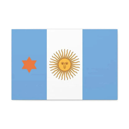 Flag of Argentine General de Brigada 1894 to 1904 - Canvas Wall Art 24″ x 16″ 1.25" - The Sticker Space