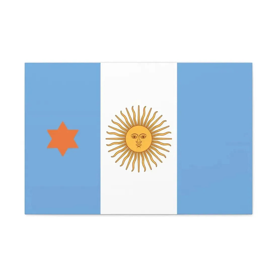 Flag of Argentine General de Brigada 1894 to 1904 - Canvas Wall Art 30" x 20" 1.25" - The Sticker Space