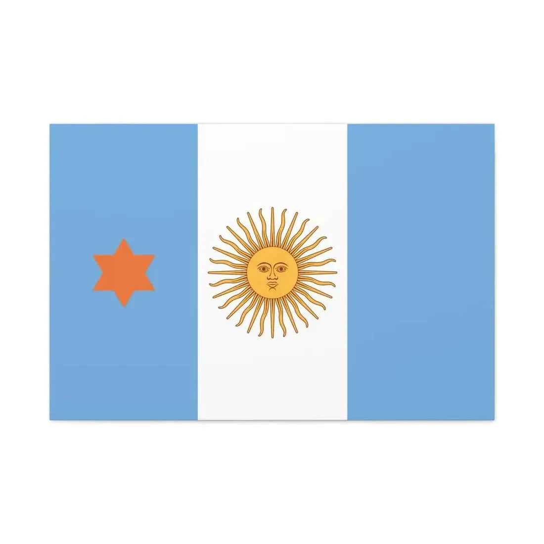 Flag of Argentine General de Brigada 1894 to 1904 - Canvas Wall Art 36" x 24" 1.25" - The Sticker Space