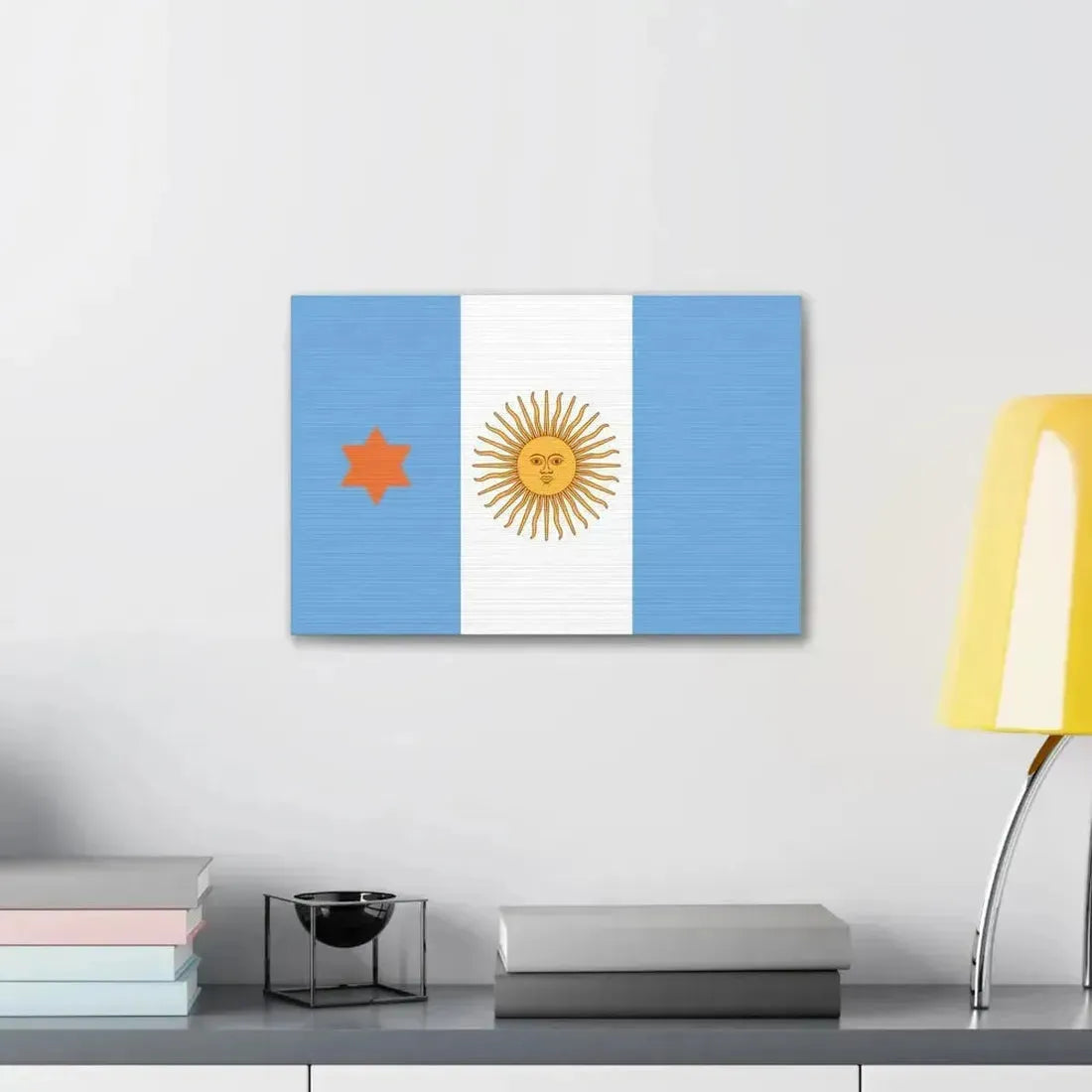 Flag of Argentine General de Brigada 1894 to 1904 - Canvas Wall Art - The Sticker Space