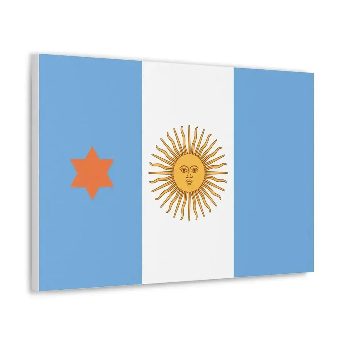 Flag of Argentine General de Brigada 1894 to 1904 - Canvas Wall Art - The Sticker Space