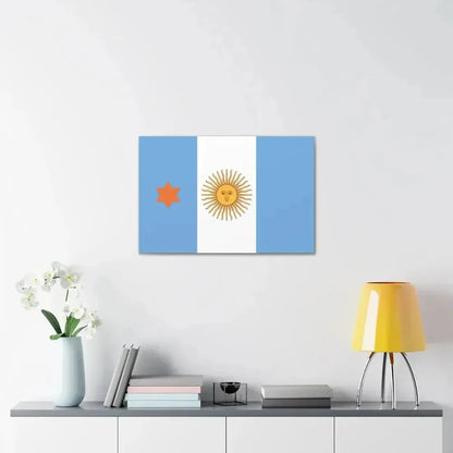 Flag of Argentine General de Brigada 1894 to 1904 - Canvas Wall Art - The Sticker Space