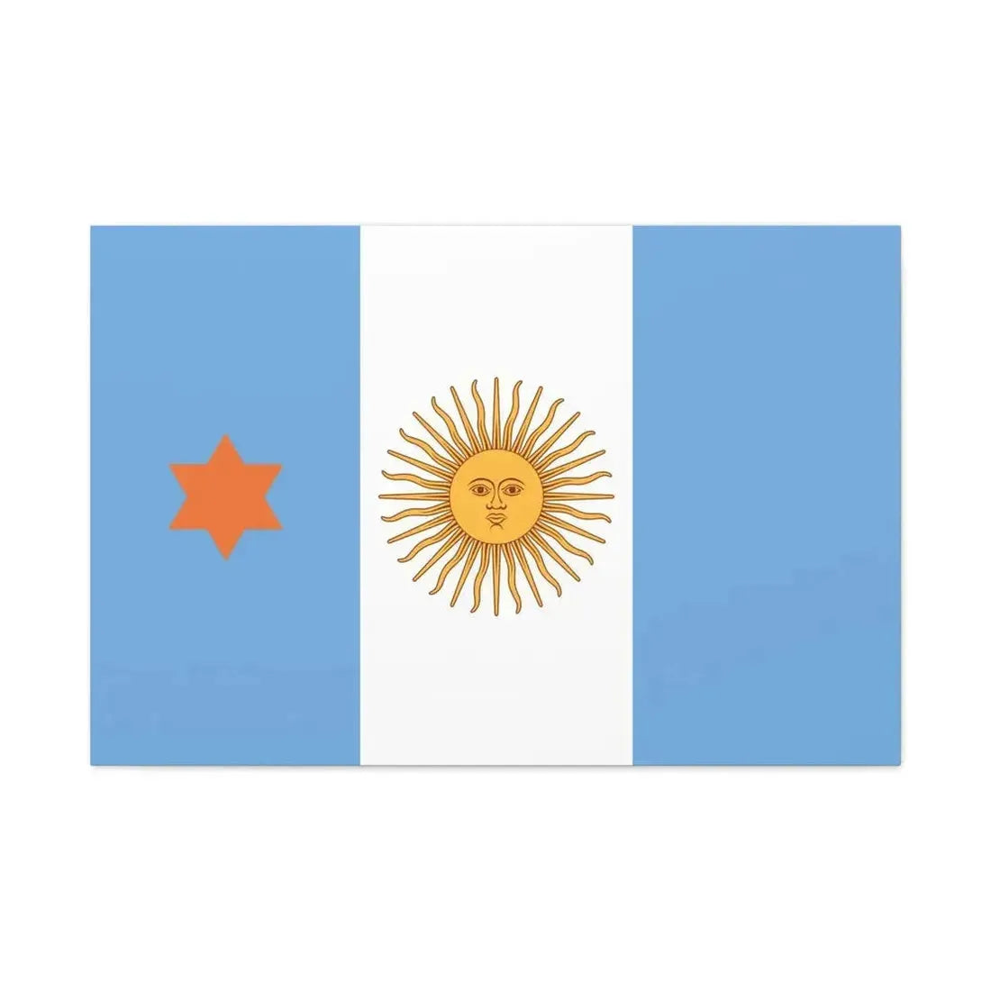 Flag of Argentine General de Brigada 1894 to 1904 - Canvas Wall Art - The Sticker Space