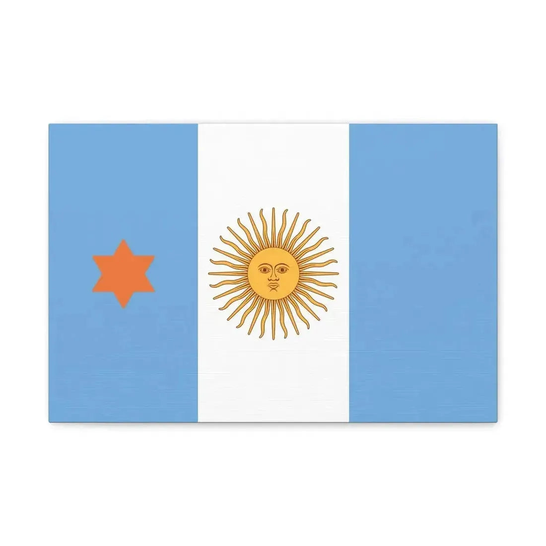 Flag of Argentine General de Brigada 1894 to 1904 - Canvas Wall Art - The Sticker Space